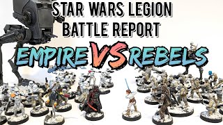 Star Wars Legion Battle Report 01 Empire VS Rebels [upl. by Amber]