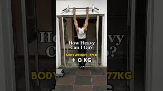 Weighted Chin Up Progression  How Much Can You Lift shorts calisthenics workout [upl. by Modeerf]