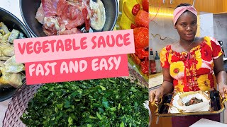 Nigerian Style Vegetable Sauce Recipe Ready in 10mins [upl. by Laurentia]