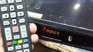 Hd1033 hysun Dish Receiver universel remote how to connectjust in 30 second [upl. by Ahsuat]