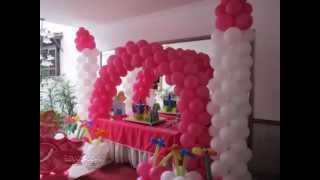 👸 DECORACION PRINCESAS DE DISNEY  CASTILLO CON GLOBOS [upl. by Mcclure]