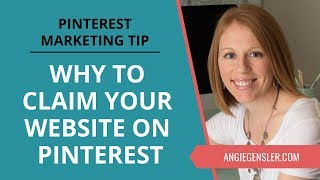 Pinterest Marketing Tip 9  Why You Should Claim Your Website on Pinterest amp How To Do It [upl. by Yednil]