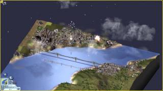 Obliterating a city in SimCity 4 [upl. by Herb]