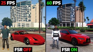 How to increase FPS in GTA 5  FSR Free Performance Boost How to install FSR in GTA V  DLSS gta 5 [upl. by Bertold]