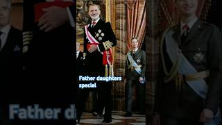 Father and daughters specialkingfelipe✅leonora✅sofia✅ spainishroyalfamily✅viralshorts✅ [upl. by Holcman]