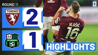 TORINOSASSUOLO 21  HIGHLIGHTS  Vlasic back to scoring ways  Serie A 202324 [upl. by Anidene]