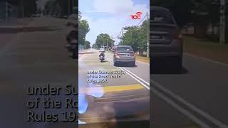 Motorcyclist in Malaysia suddenly swerves lane [upl. by Eegnat]