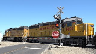 UP 1522 LRS51 Local West  Murphy Rd Railroad Crossing Ripon CA [upl. by Giverin]