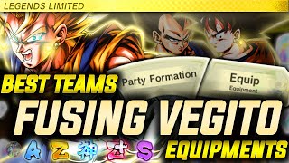 BEST TEAMS amp EQUIPMENTS FOR LL FUSING SUPER VEGITO Dragon Ball Legends [upl. by Hadik]