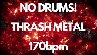 No Drums Thrash Metal Backing Track 170bpm [upl. by Markland]