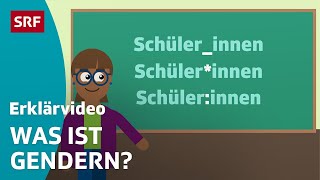 Gendern Was ist geschlechtergerechte Sprache  Erklärvideos für Kinder  SRF Kids – Kindervideos [upl. by Guibert]