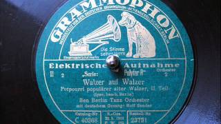 Walzer auf Walzer potpourri  Ben Berlin Orch Rolf Sandor  1930 [upl. by Sandeep]