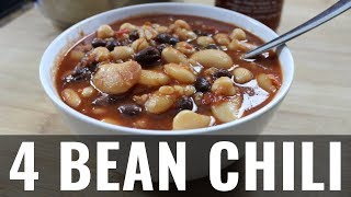 Four Bean Chili Vegan WFPB [upl. by Teece]