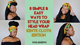 8 SIMPLE WAYS TO STYLE KENTE CLOTH W ANY KIND OF BRAIDS [upl. by Amby]