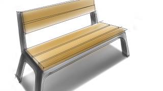 How to draw a bench Warming up sketch [upl. by Tarsus]