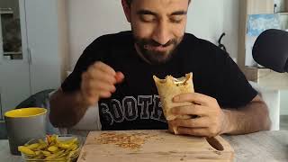 BOL SOSLU HATAY USULÜ DÖNER DÜRÜM ASMR TÜRKÇE ASMR YEMEK [upl. by Letnuahs]