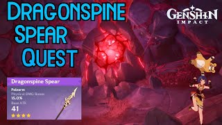 Dragonspine Spear Recipe Unlock Festering Fang Quest  Genshin Impact [upl. by Andres]