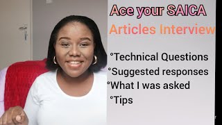 SAICA articles Interview Questions What I was asked  Must watch CTATrainee Accountant [upl. by Tabber]