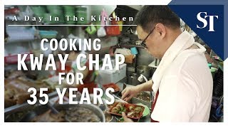 Cooking kway chap for 35 years  A Day in the Kitchen  The Straits Times [upl. by Onateag]