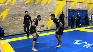 Demonstrating I know nothing about jiu jitsu at Grappling Industries Toronto Jan 20 2024  p3 [upl. by Yatnuahc874]