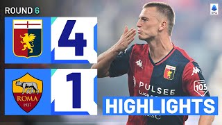 GenoaRoma 41  Unbelievable scenes at the Marassi Goals amp Highlights  Serie A 202324 [upl. by Anitserp]