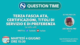 Terza fascia ATA certificazioni titoli di servizio e di preferenza [upl. by Falk719]