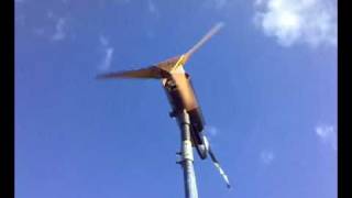 wind turbine wooden blades installed much better with the right airfoil [upl. by Perkoff55]