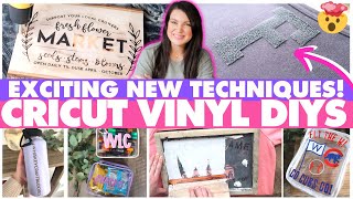 Youve gotta see these NEW Cricut Decor DIYs  Cricut beginner vinyl decal  stencil projects [upl. by Akihc]