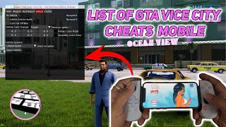 List of Cheats on GTA Vice City Mobile amp How to enter Cheat Code [upl. by Gael]