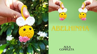 DIA DO AMIGURUMI Chaveiro abelhinha [upl. by Kiele]