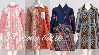 Batik modernMODEL BAJU BATIK WANITA DAN DRESS TENUN TERBARU [upl. by Mohkos957]