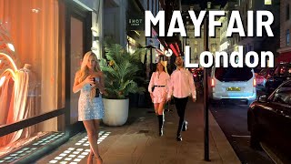 LONDON Mayfair Night Vlog 🇬🇧 Nightlife Walk 4K [upl. by Breanne769]