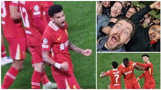 LUIS DIAZ SCORES HATTRICK IN XABIS RETURN LIVERPOOL 40 LEVERKUSEN  MATCH VLOG CHAMPIONS LEAGUE [upl. by Akinak817]