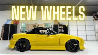 WRECKED Miata Gets New Wheels [upl. by Assillam976]