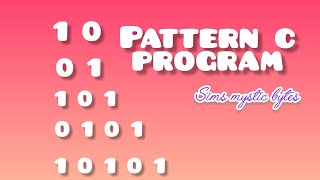 pattern c program with 0amp1 interview questions interviewquestion webdeveloment codinginterview [upl. by Nazario385]