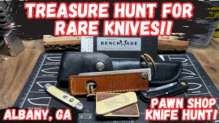 Treasure Hunt for Rare Knives at Albany GA Pawn Shops [upl. by Hewett]