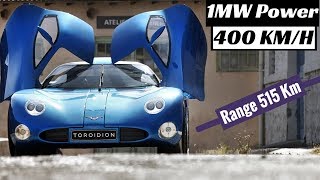 1MW Electric Super Car Concept 416 KMH  Toroidion [upl. by Allicserp292]