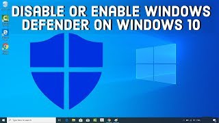 How to Disable or Enable Windows Defender on Windows 10 [upl. by Ennairam]