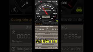 Test Tốc Độ GPS Wave 50cc Lên 54 Dên 110 [upl. by Amehsyt]