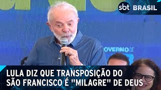 Lula inaugura trecho para fornecimento de água no agreste pernambucano  SBT Brasil 040424 [upl. by Teevens317]