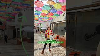 😉 Umbrellas with a twist in Caldas da Rainha travel funny portugal caldasdarainha rain [upl. by Annayek]