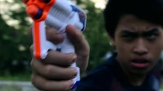 EPIC Nerf War  Triad EX3 vs Mega Bigshock Shootout [upl. by Aihsi909]