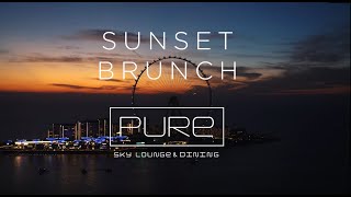 Pure Sky Lounge Brunch at Hilton Dubai The Walk [upl. by Sucramat642]