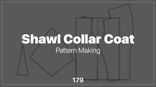 Flared Shawl Collar Coat Pattern Making Pattern Making Tutorial [upl. by Jeannine725]