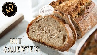 UrDinkel Bauernbrot Rezept mit Sauerteig [upl. by Suirrad128]