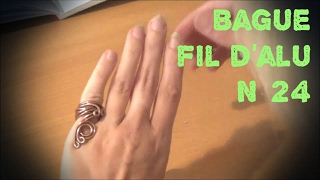 Tuto Bague en fil daluminium N°24 [upl. by Myrle]