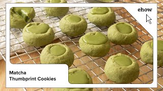 Matcha Thumbprint Cookies [upl. by Ilanos]