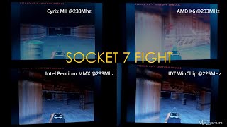 Socket 7 233MHz Comparison  Cyrix vs AMD vs Intel vs IDT  x86 CPUs [upl. by Eniksre]