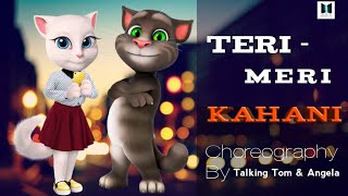 jeetrajpurohitvlogs1261 Teri Meri kahani  Ranu Mandal  Himesh Reshmiya by Talking Tom and Angela [upl. by Anuaf]