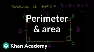 Perimeter and area the basics  Perimeter area and volume  Geometry  Khan Academy [upl. by Eiznekcam]